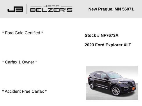 Certified 2023 Ford Explorer XLT w/ Equipment Group 202A image 2