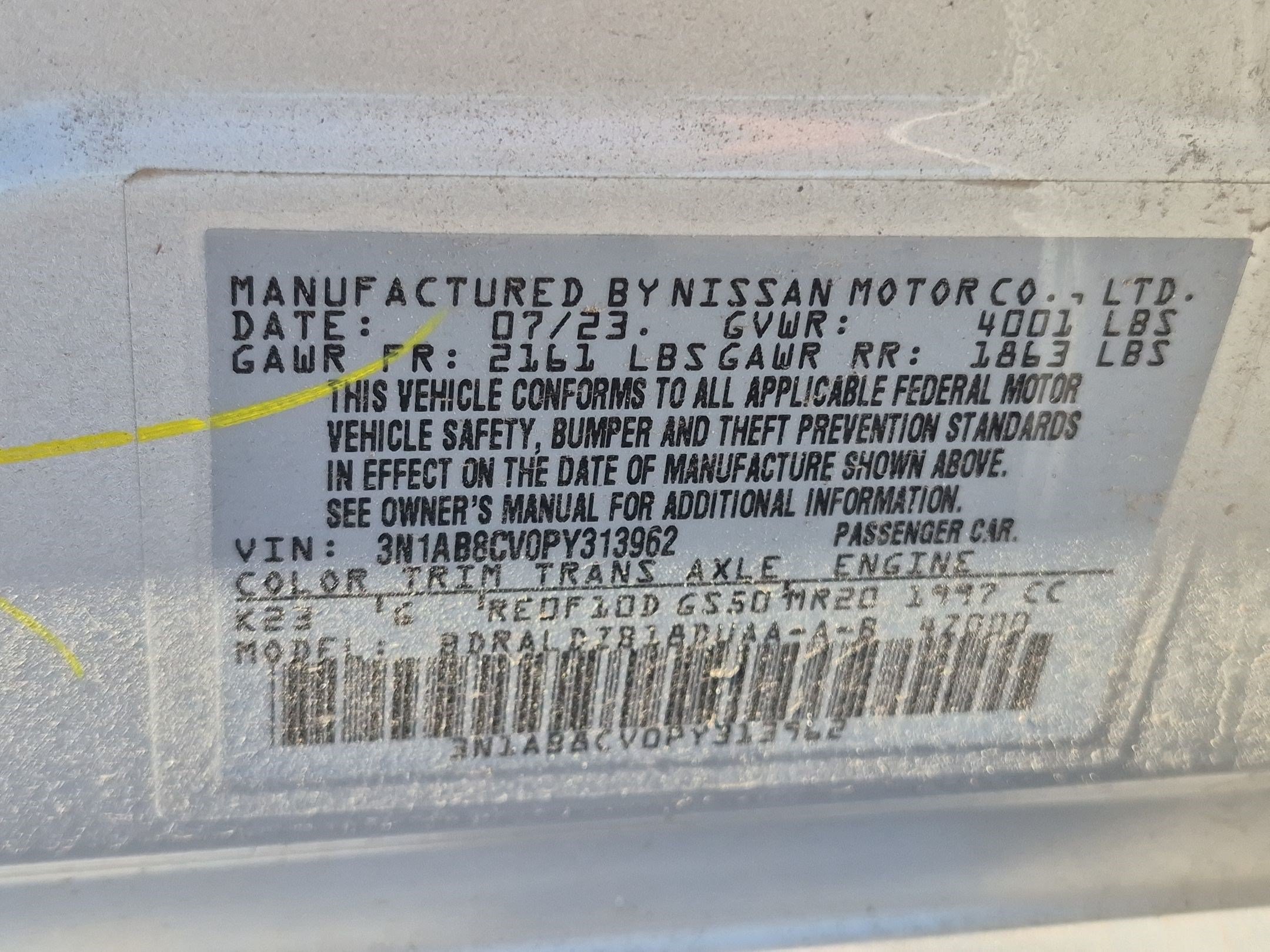 Used 2023 Nissan Sentra SV w/ All-Weather Package FWD image 35