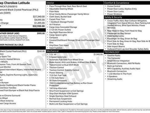 Used 2020 Jeep Cherokee Latitude w/ Cold Weather Group AWD/4WD image 3