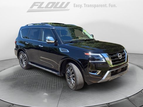 Certified 2023 Nissan Armada Platinum w/ Captain's Chairs Package AWD/4WD image 1