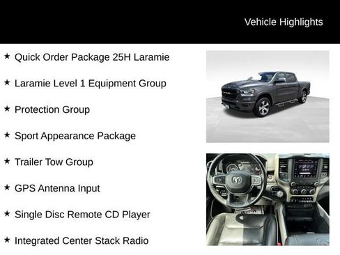Used 2019 RAM 1500 Laramie w/ Sport Appearance Package AWD/4WD image 8