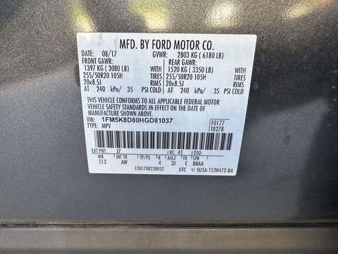 Used 2017 Ford Explorer XLT w/ Equipment Group 202A AWD/4WD image 37