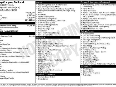 Used 2022 Jeep Compass Trailhawk w/ Sun and Sound Group AWD/4WD image 41