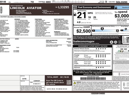 Used 2025 Lincoln Aviator 2WD image 3
