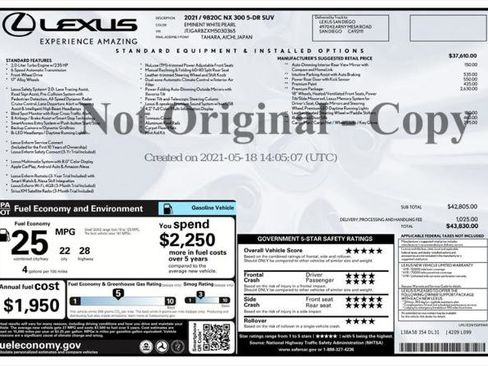 Used 2021 Lexus NX 300 FWD w/ Premium Package image 4