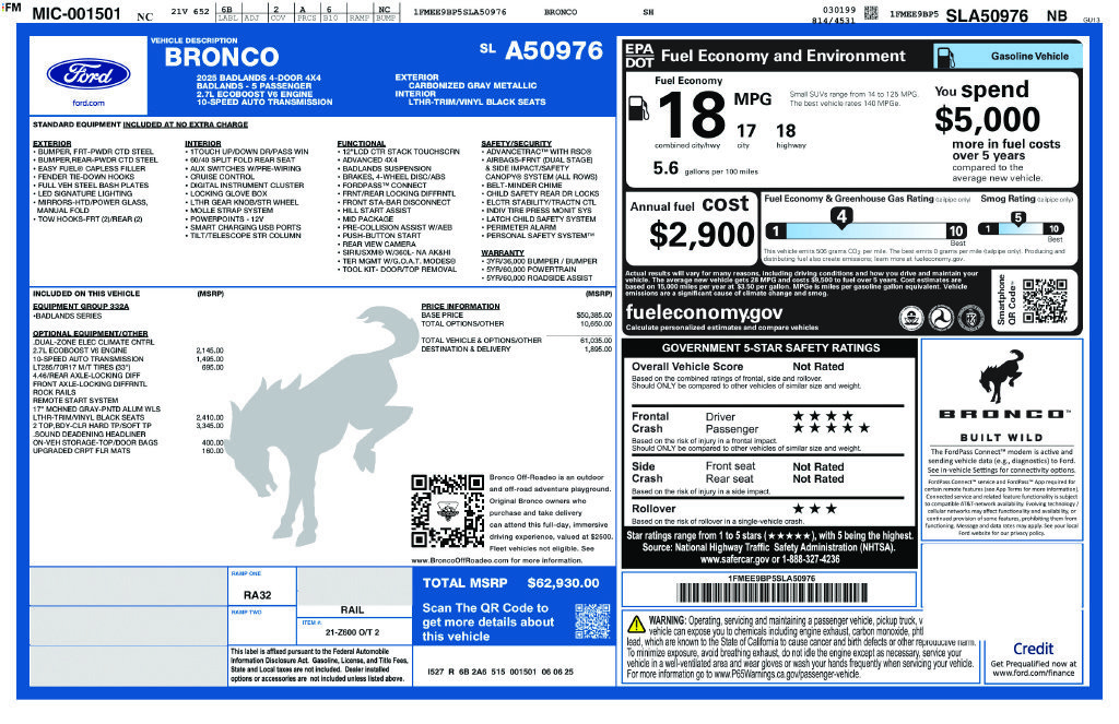 Used 2025 Ford Bronco Badlands AWD/4WD image 4