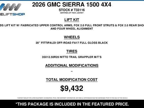 Used 2026 GMC Sierra 1500 AT4 w/ Technology Package AWD/4WD image 2