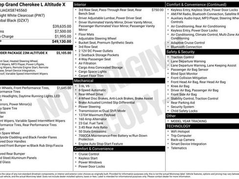 New 2025 Jeep Grand Cherokee L Altitude RWD image 5
