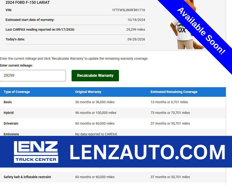 Used 2024 Ford F150 Lariat w/ Equipment Group 502A High AWD/4WD image 27