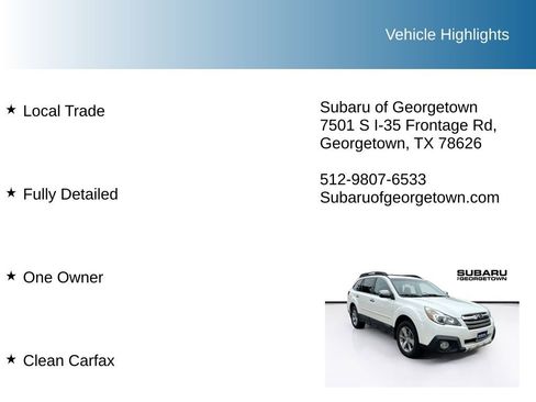 Used 2014 Subaru Outback 2.5i Limited AWD/4WD image 10