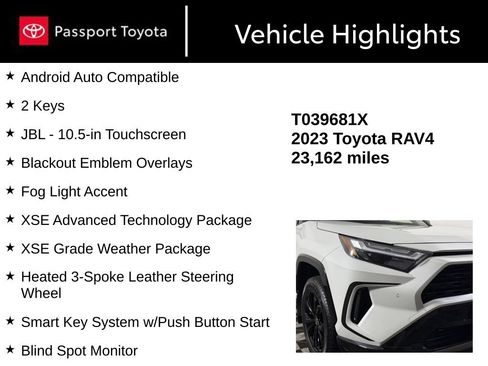 Certified 2023 Toyota RAV4 XSE AWD/4WD image 14