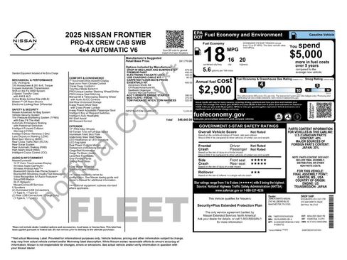 Certified 2025 Nissan Frontier PRO-4X w/ Tow Package AWD/4WD image 1