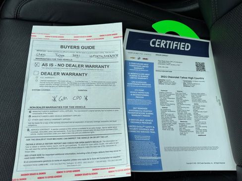 Certified 2021 Chevrolet Tahoe High Country image 37