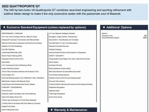 Certified 2022 Maserati Quattroporte GT image 2