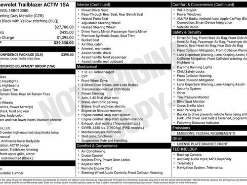 New 2025 Chevrolet TrailBlazer ACTIV w/ Driver Confidence Package image 18