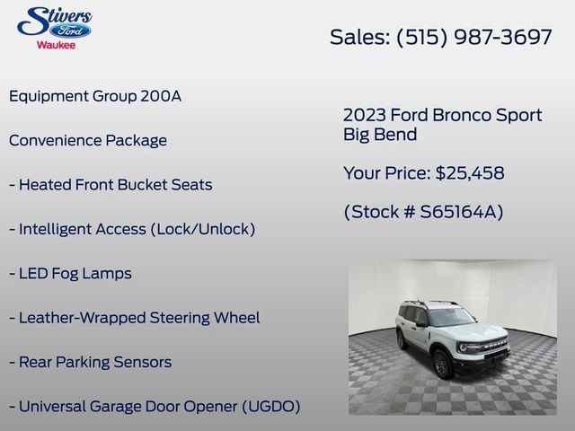 Certified 2023 Ford Bronco Sport Big Bend w/ Convenience Package AWD/4WD image 8