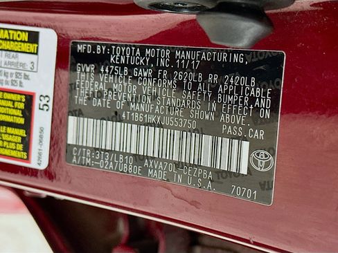 Used 2018 Toyota Camry XSE w/ Audio Package image 12