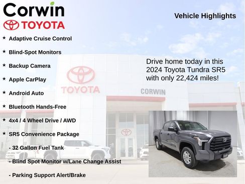 Used 2024 Toyota Tundra SR5 w/ SR5 Convenience Package AWD/4WD image 6