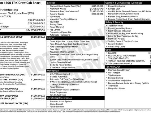 Used 2021 RAM 1500 TRX w/ TRX Level 2 Equipment Group AWD/4WD image 82