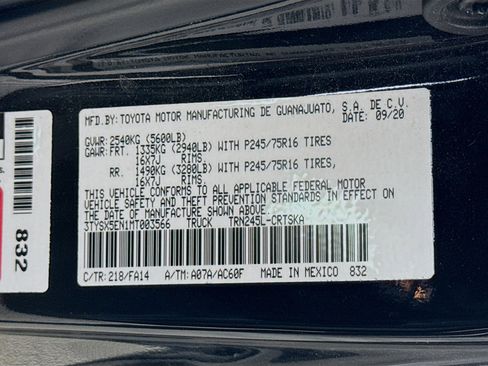 Certified 2021 Toyota Tacoma SR image 28