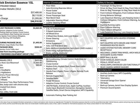 Certified 2022 Buick Envision Essence w/ Technology Package II AWD/4WD image 2
