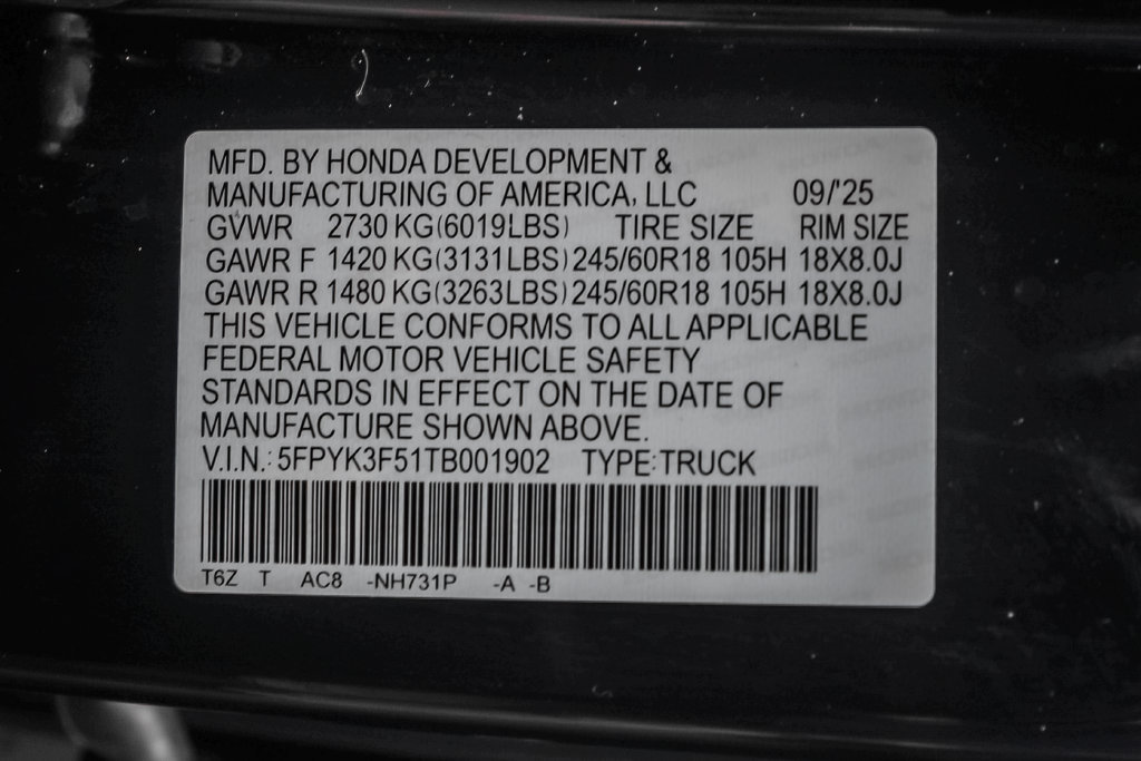 Used 2026 Honda Ridgeline RTL image 30