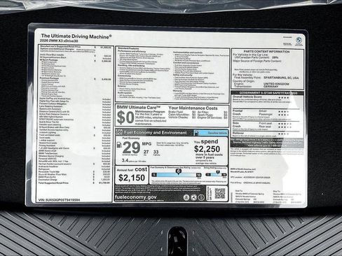 New 2026 BMW X3 xDrive30 w/ Premium Package AWD/4WD image 14