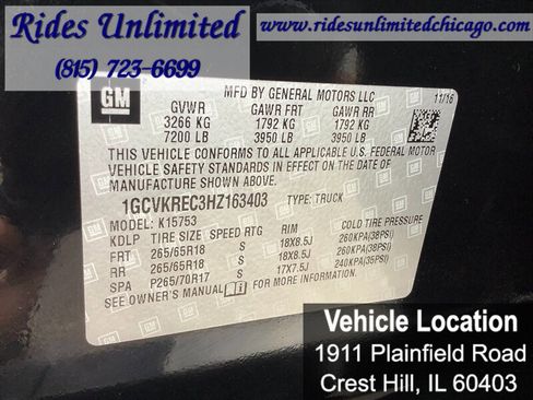 Used 2017 Chevrolet Silverado 1500 LT w/ Midnight Edition AWD/4WD image 23