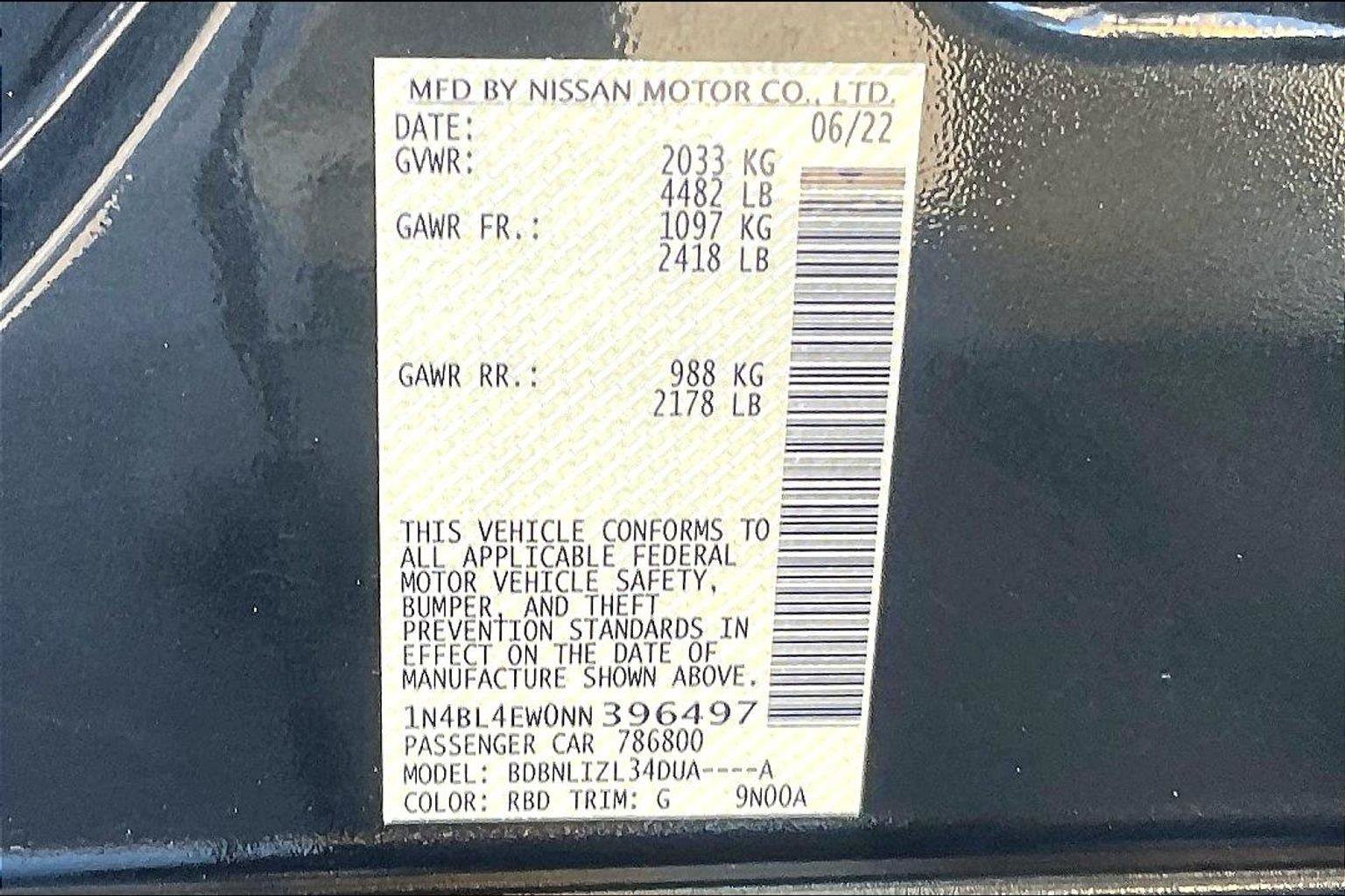 Certified 2022 Nissan Altima 2.5 SL AWD/4WD image 34