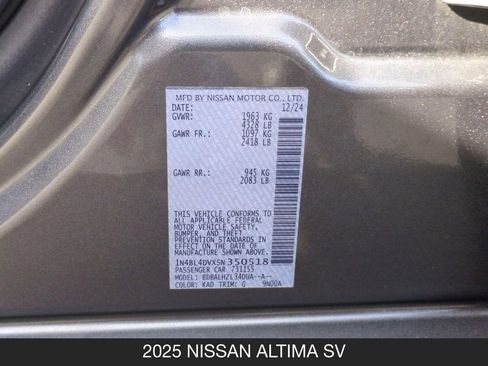 Used 2025 Nissan Altima 2.5 SV FWD image 25
