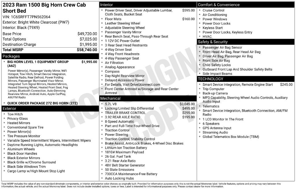 Used 2023 RAM 1500 Big Horn AWD/4WD image 43