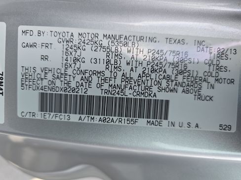 Used 2013 Toyota Tacoma 4x4 Access Cab w/ SR5 Pkg image 36