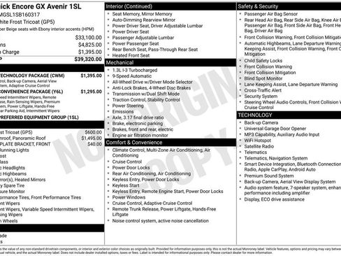 Certified 2025 Buick Encore GX Avenir w/ Avenir Technology Package AWD/4WD image 1