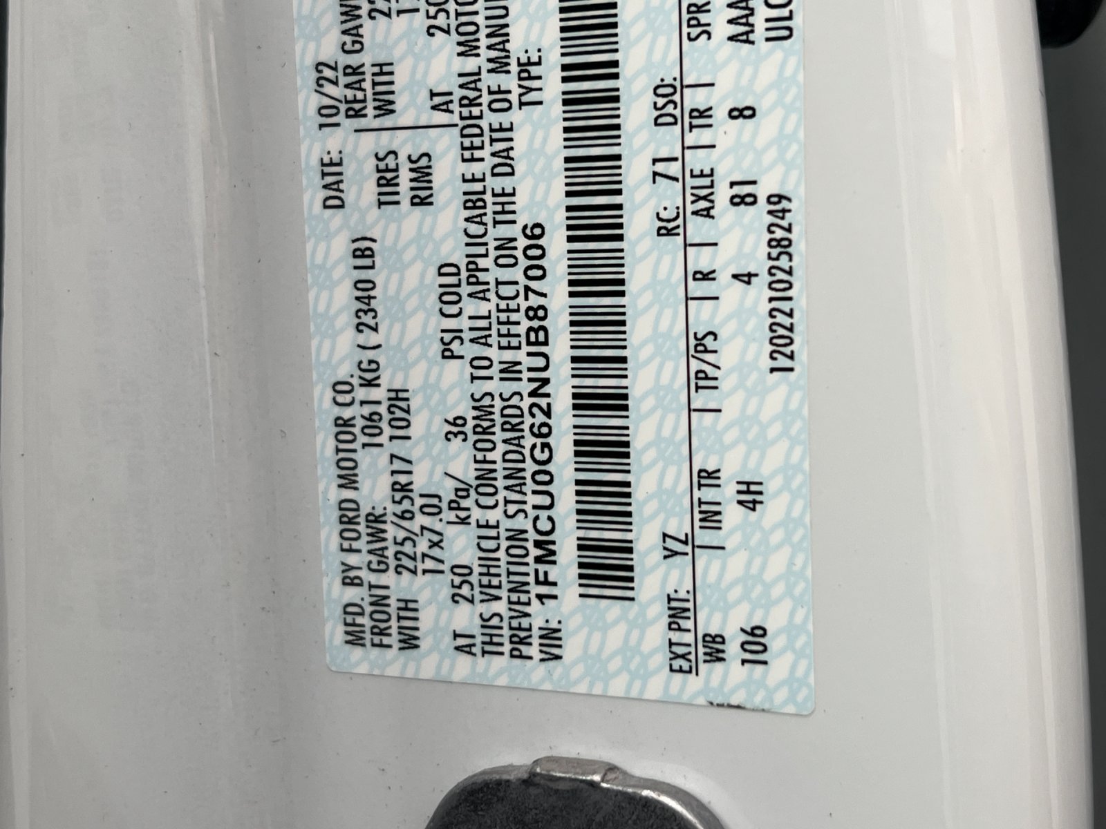Used 2022 Ford Escape SE FWD image 28