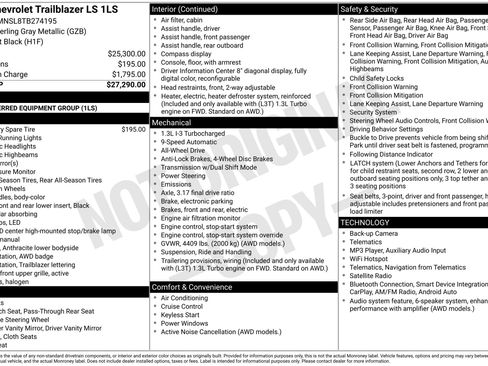 New 2026 Chevrolet TrailBlazer LS AWD/4WD image 3