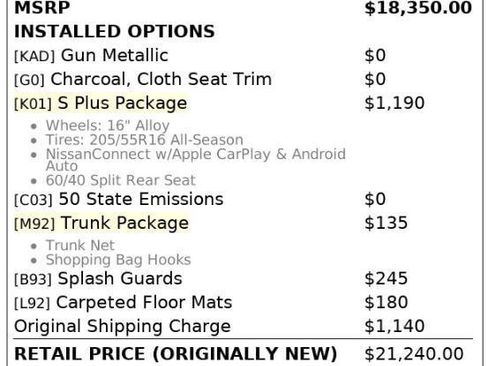 Used 2024 Nissan Versa S w/ S Plus Package FWD image 4