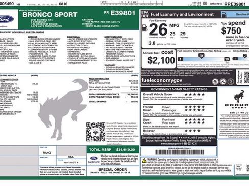 Used 2024 Ford Bronco Sport Big Bend w/ Convenience Package image 31