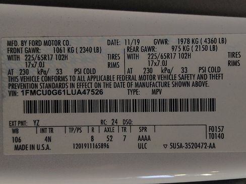 Used 2020 Ford Escape SE FWD image 33