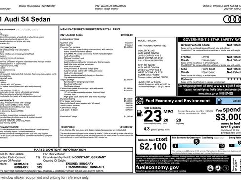 Used 2021 Audi S4 Premium Plus w/ Premium Plus Package image 2