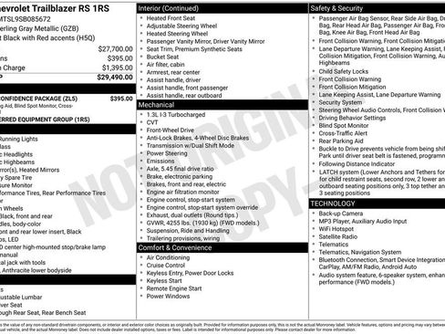 Used 2025 Chevrolet TrailBlazer RS w/ Driver Confidence Package FWD image 21