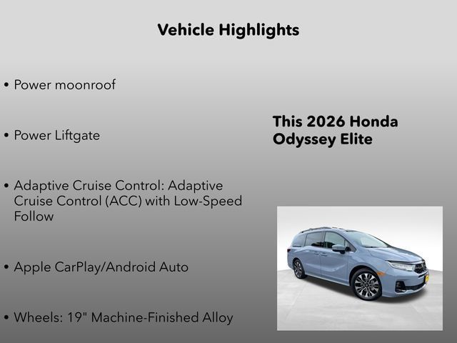 New 2026 Honda Odyssey Elite image 5