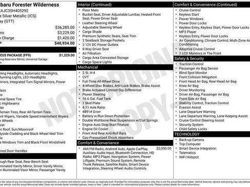 Certified 2025 Subaru Forester Wilderness w/ Wilderness Package image 5