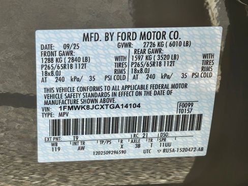 New 2026 Ford Explorer Tremor w/ Tremor Ultimate Package image 39