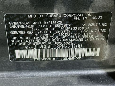 Used 2024 Subaru Crosstrek 2.0i Premium AWD/4WD image 12