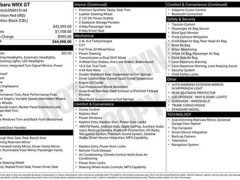 Used 2022 Subaru WRX GT image 36