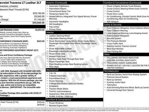 Used 2020 Chevrolet Traverse LT w/ LT Premium Package FWD image 4