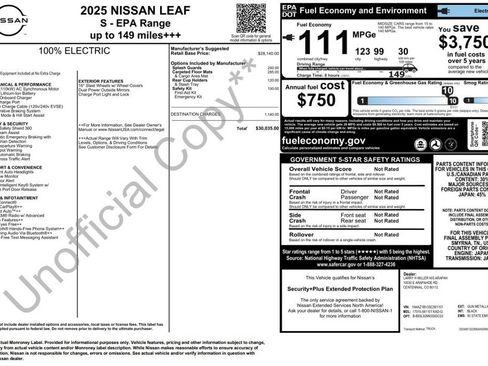 Used 2025 Nissan Leaf S FWD image 2