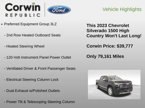 Used 2023 Chevrolet Silverado 1500 High Country w/ High Country Premium Package image 29