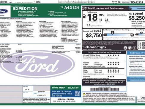 New 2026 Ford Expedition Platinum w/ Platinum Ultimate Package AWD/4WD image 50