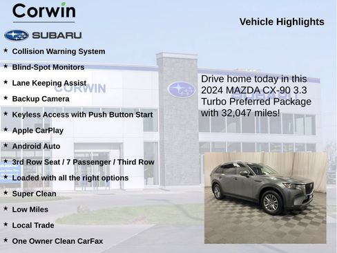 Used 2024 MAZDA CX-90 3.3 Turbo w/ Preferred Package AWD/4WD image 6